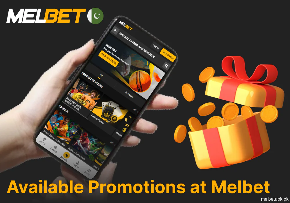 Bonuses and promotions for Melbet casino players from Pakistan