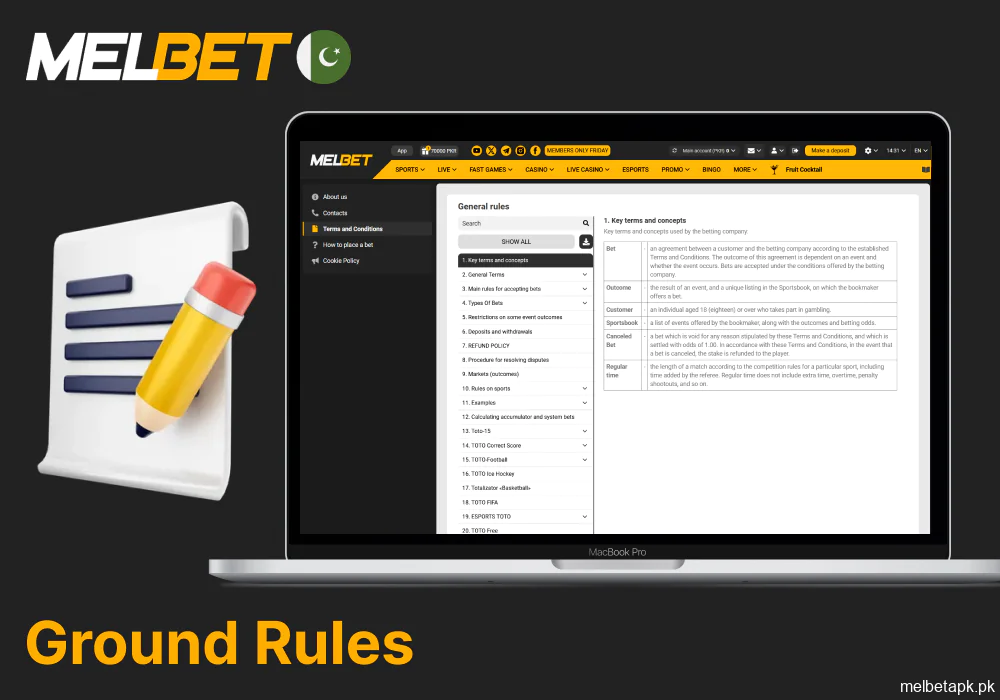 Key rules and restrictions for using Melbet’s betting services