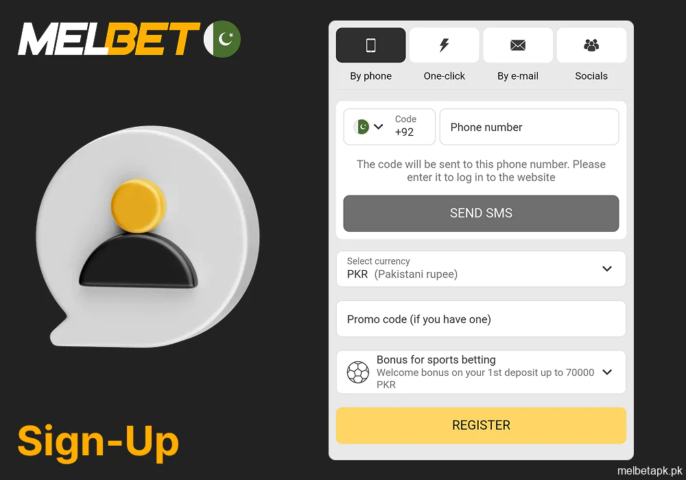 How to sign up through the Melbet app