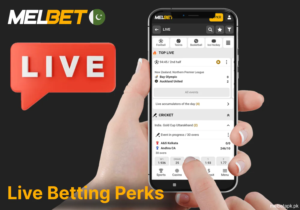 What makes live betting in the Melbet app special