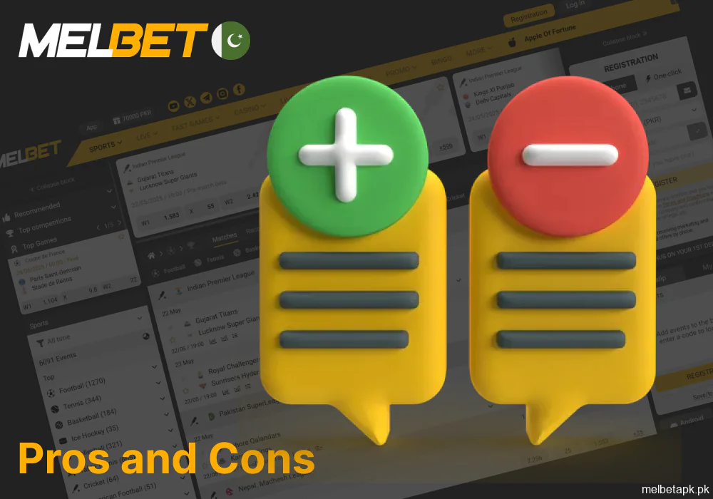 Key strengths and weaknesses of using Melbet